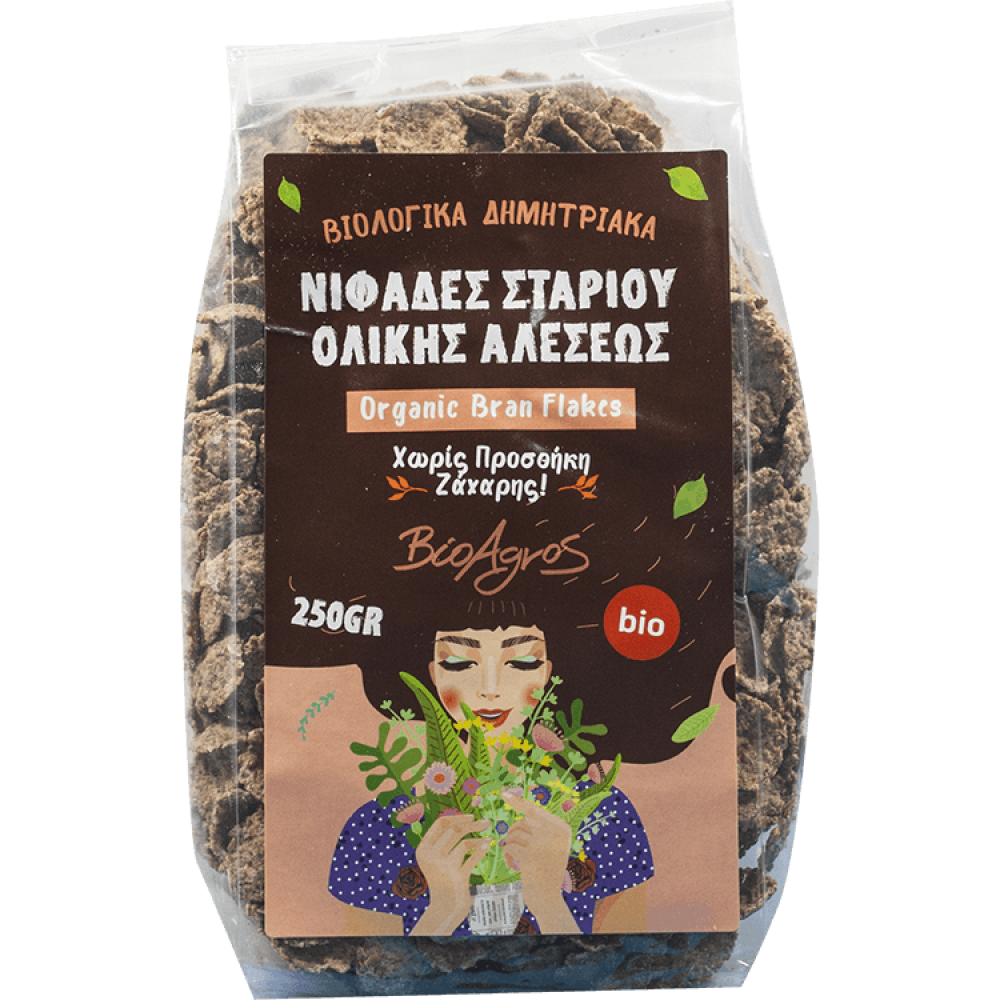 ΒΙΟΛΟΓΙΚΑ BRAN FLAKES ( ΝΙΦΑΔΕΣ ΣΤΑΡΙΟΥ ΟΛΙΚΗΣ) ΧΩΡΙΣ ΖΑΧΑΡΗ ΒΙΟ 250GR 