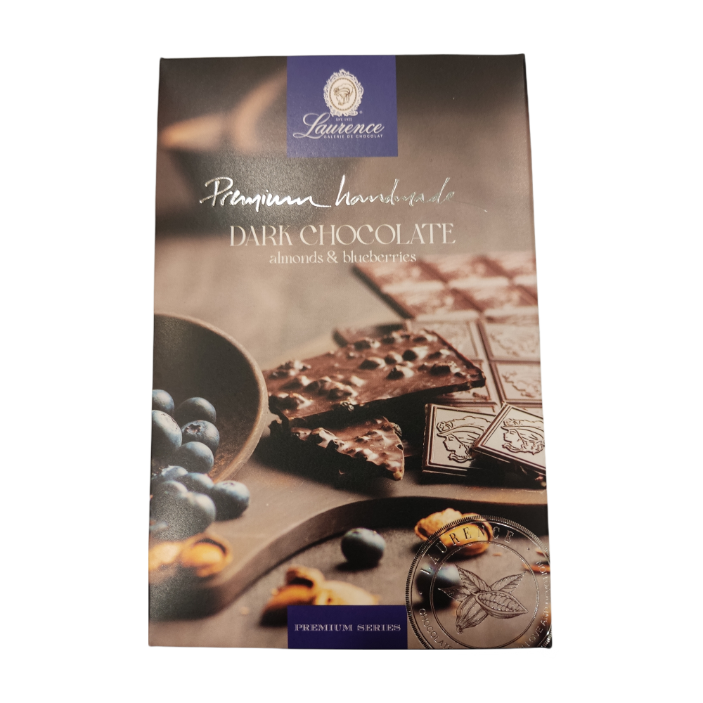LAURENCE DARK CHOCOLATE ALMONDS & BLUEBERRIES 80γρμ