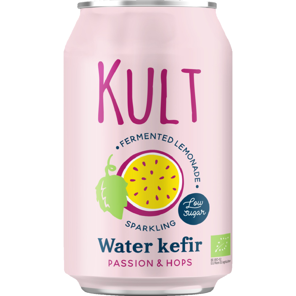 Κεφίρ Νερού με Passion fruit & Λυκίσκο 330ml Kult Bio