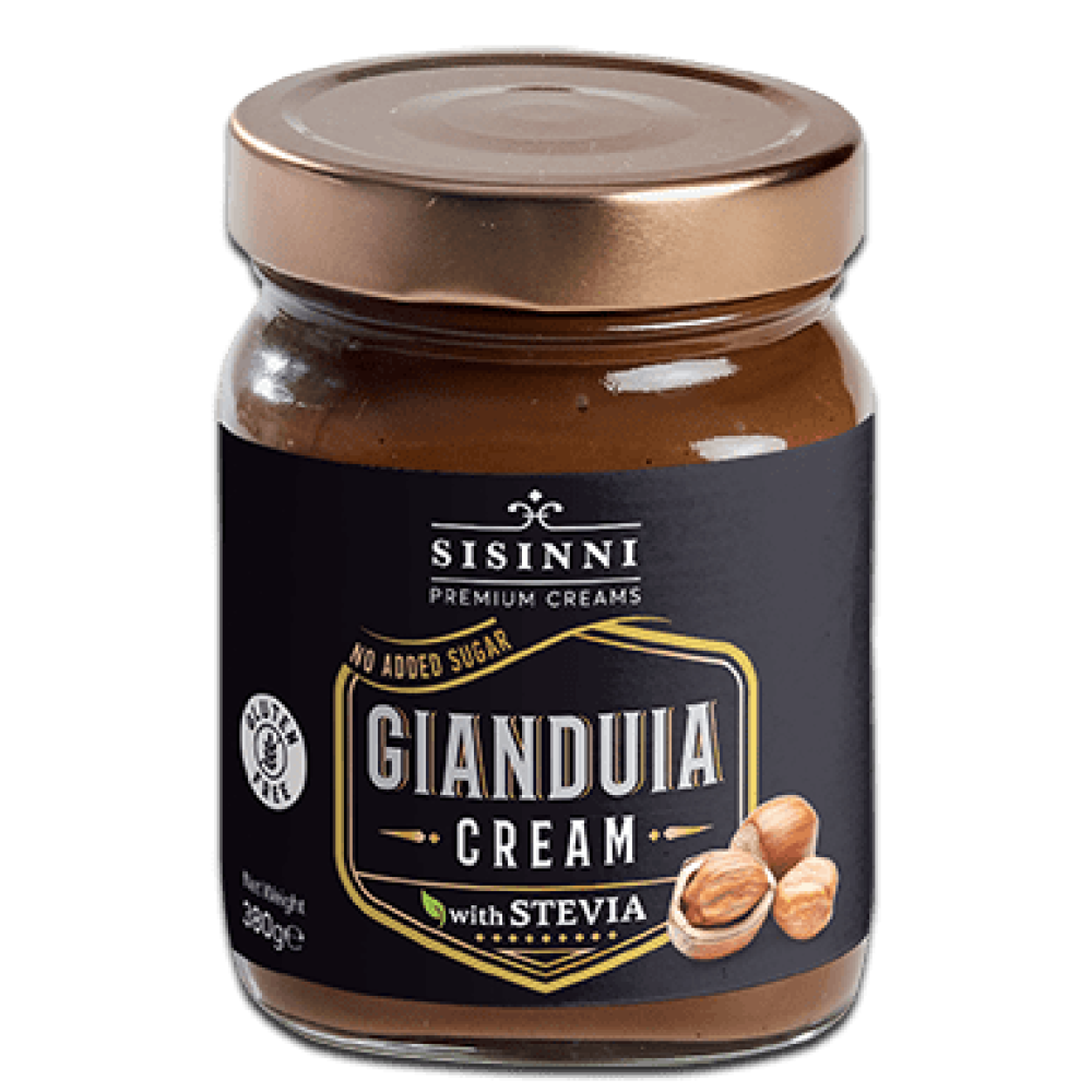 Κρέμα Gianduia Με σοκολάτα Gianduia  χωρίς ζάχαρη 380 γρμ